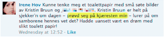 Irene Sørensen mente Kristin Bruun prøvde seg på kjæresten hennes 23.02.2011